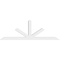 Ekena Millwork Saratoga Architectural Grade PVC Gable Bracket, 84"W x 28"H x 4"D x 4"F, 8/12 Pitch GBP084X28X0404SAR00 - alternate 2